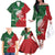 Custom Tonga And Australia Rugby Family Matching Off The Shoulder Long Sleeve Dress and Hawaiian Shirt Mate Maa Tongan Ngatu Mix Kangaroos Aboriginal