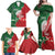 Custom Tonga And Australia Rugby Family Matching Off Shoulder Maxi Dress and Hawaiian Shirt Mate Maa Tongan Ngatu Mix Kangaroos Aboriginal