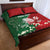 Custom Tonga And Australia Rugby Quilt Bed Set Mate Maa Tongan Ngatu Mix Kangaroos Aboriginal