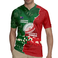 Custom Tonga And Australia Rugby Rugby Jersey Mate Maa Tongan Ngatu Mix Kangaroos Aboriginal LT14 - Polynesian Pride