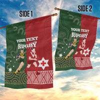 Custom Mate Maa Tonga And Kangaroo Australia Garden Flag Tongan Kupesi Mix Aboriginal Art LT14 - Polynesian Pride