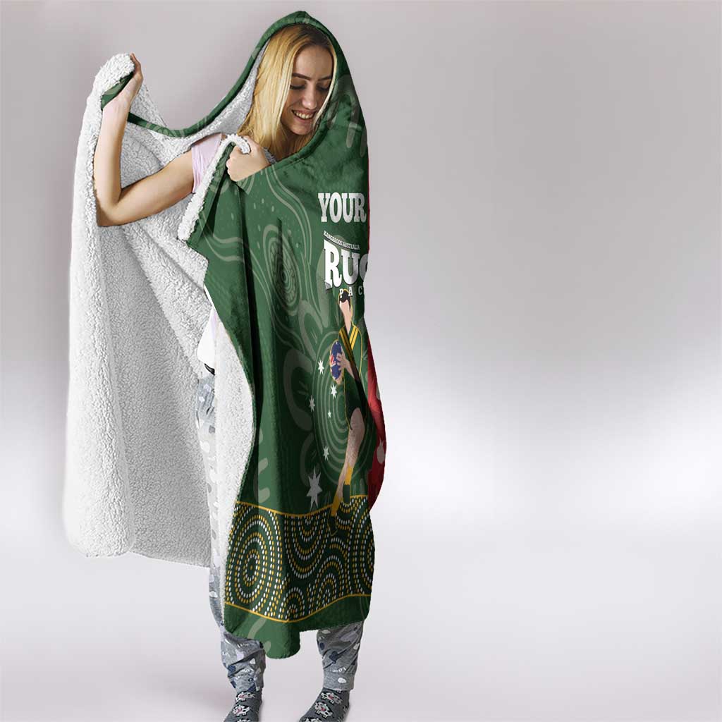 Custom Mate Maa Tonga And Kangaroo Australia Hooded Blanket Tongan Kupesi Mix Aboriginal Art LT14 - Polynesian Pride