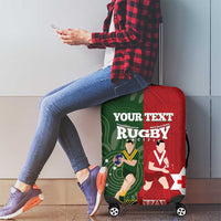 Custom Mate Maa Tonga And Kangaroo Australia Luggage Cover Tongan Kupesi Mix Aboriginal Art