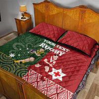 Custom Mate Maa Tonga And Kangaroo Australia Quilt Bed Set Tongan Kupesi Mix Aboriginal Art