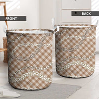 Brown Aloha Hawaii Shell Lei Laundry Basket Palaka Hebrew Cone Honey Cowrie Elegant Curves LT14 - Polynesian Pride