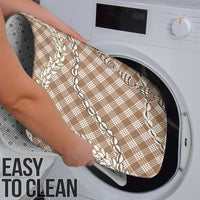 Brown Aloha Hawaii Shell Lei Bathroom Set Palaka Hebrew Cone Honey Cowrie Elegant Curves - Polynesian Pride