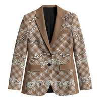 Brown Aloha Hawaii Shell Lei Blazer Palaka Hebrew Cone Honey Cowrie Elegant Curves - Polynesian Pride