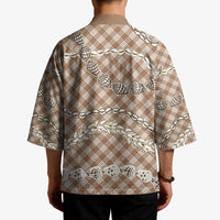 Brown Aloha Hawaii Shell Lei Kimono Palaka Hebrew Cone Honey Cowrie Elegant Curves - Polynesian Pride