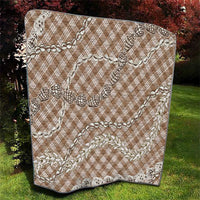 Brown Aloha Hawaii Shell Lei Quilt Palaka Hebrew Cone Honey Cowrie Elegant Curves - Polynesian Pride