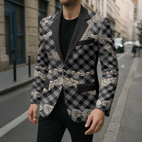 Black Aloha Hawaii Shell Lei Blazer Palaka Hebrew Cone Honey Cowrie Elegant Curves - Polynesian Pride