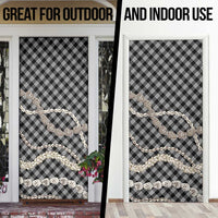 Black Aloha Hawaii Shell Lei Door Cover Palaka Hebrew Cone Honey Cowrie Elegant Curves - Polynesian Pride