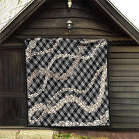 Black Aloha Hawaii Shell Lei Quilt Palaka Hebrew Cone Honey Cowrie Elegant Curves - Polynesian Pride