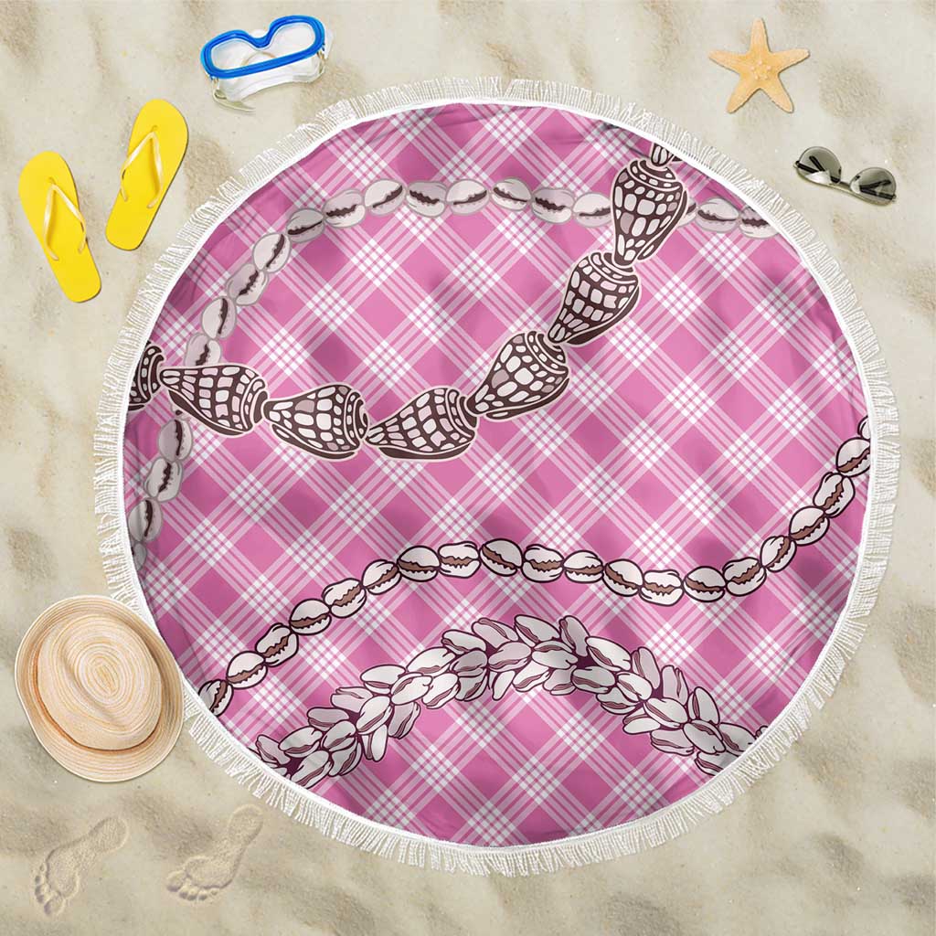 Pink Aloha Hawaii Shell Lei Beach Blanket Palaka Hebrew Cone Honey Cowrie Elegant Curves - Polynesian Pride