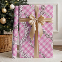 Pink Aloha Hawaii Shell Lei Wrapping Paper Palaka Hebrew Cone Honey Cowrie Elegant Curves LT14 - Polynesian Pride