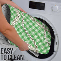 Green Aloha Hawaii Shell Lei Bathroom Set Palaka Hebrew Cone Honey Cowrie Elegant Curves - Polynesian Pride