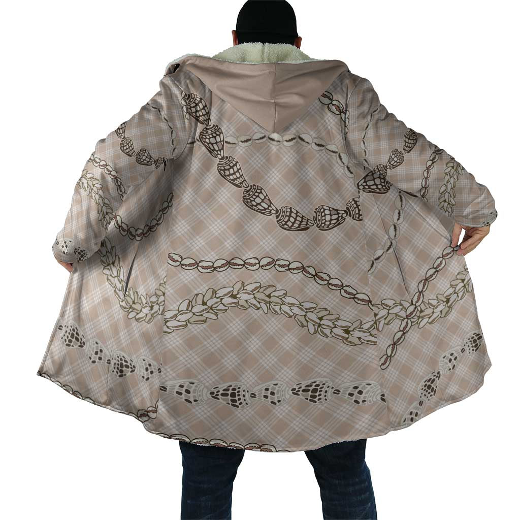 Beige Aloha Hawaii Shell Lei Cloak Palaka Hebrew Cone Honey Cowrie Elegant Curves - Polynesian Pride