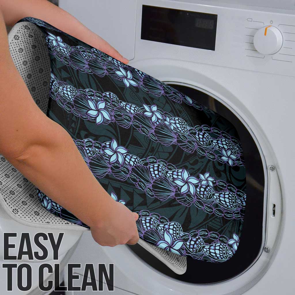 Purple Paradise Hawaii Shell Lei Bathroom Set Hawaiian Sunrise Shell Hebrew Cone Plumeria - Polynesian Pride