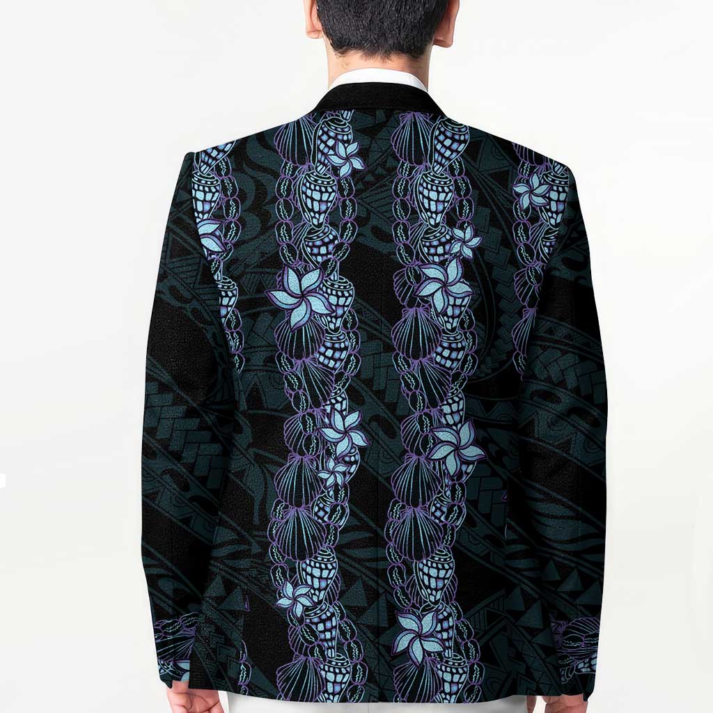 Purple Paradise Hawaii Shell Lei Blazer Hawaiian Sunrise Shell Hebrew Cone Plumeria - Polynesian Pride