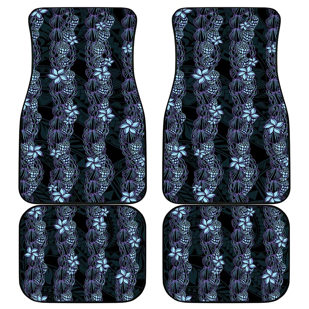 Purple Paradise Hawaii Shell Lei Car Mats Hawaiian Sunrise Shell Hebrew Cone Plumeria - Polynesian Pride