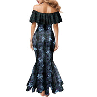 Purple Paradise Hawaii Shell Lei Family Matching Mermaid Dress and Hawaiian Shirt Hawaiian Sunrise Shell Hebrew Cone Plumeria - Polynesian Pride