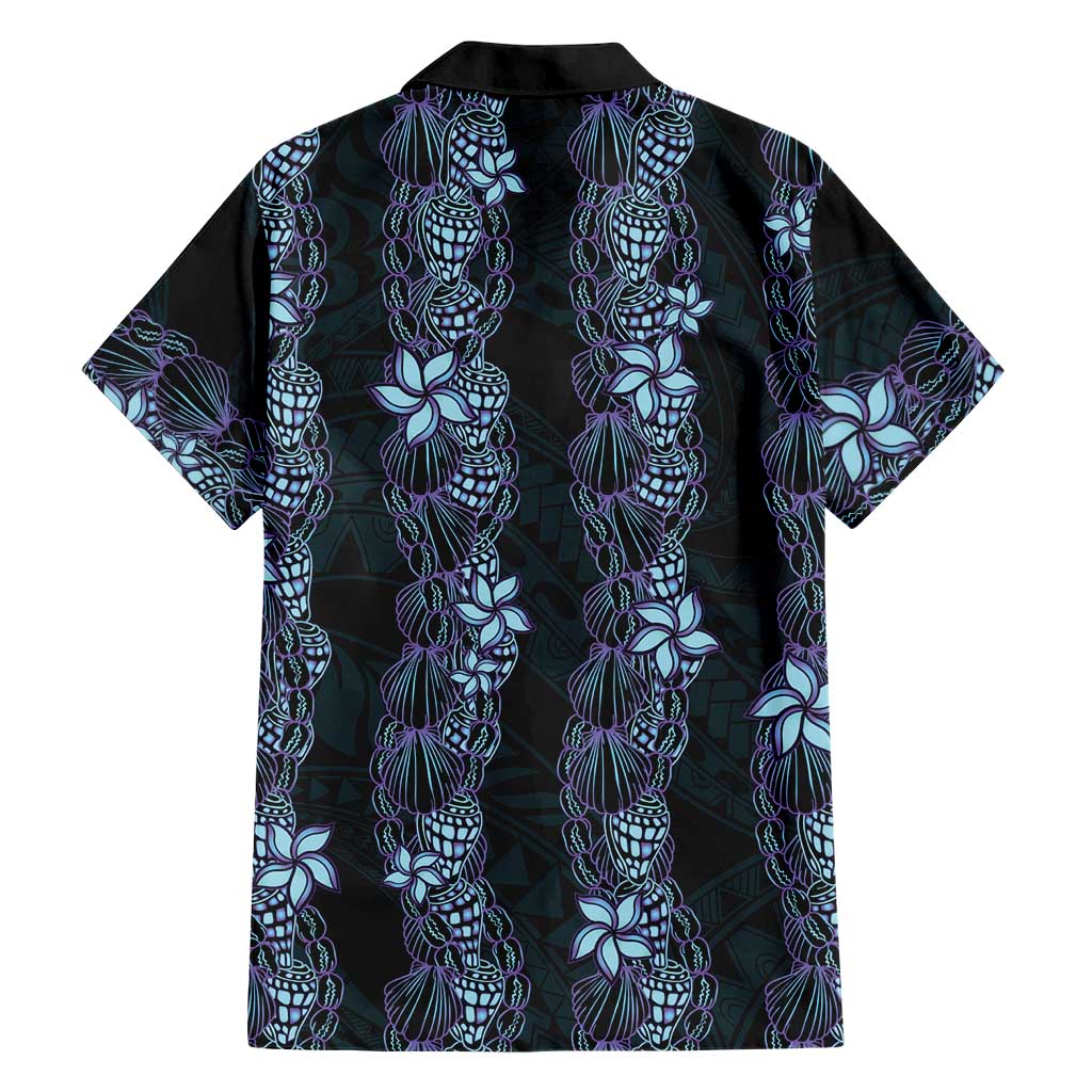 Purple Paradise Hawaii Shell Lei Family Matching Puletasi and Hawaiian Shirt Hawaiian Sunrise Shell Hebrew Cone Plumeria - Polynesian Pride