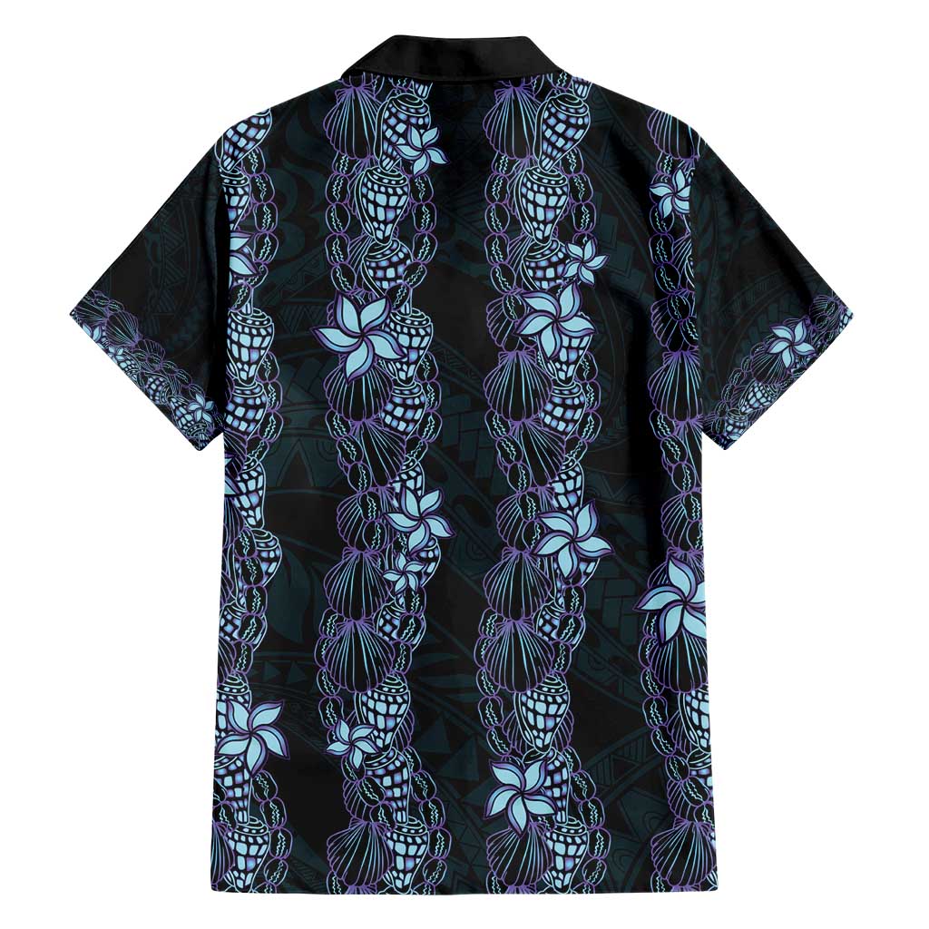 Purple Paradise Hawaii Shell Lei Family Matching Short Sleeve Bodycon Dress and Hawaiian Shirt Hawaiian Sunrise Shell Hebrew Cone Plumeria - Polynesian Pride