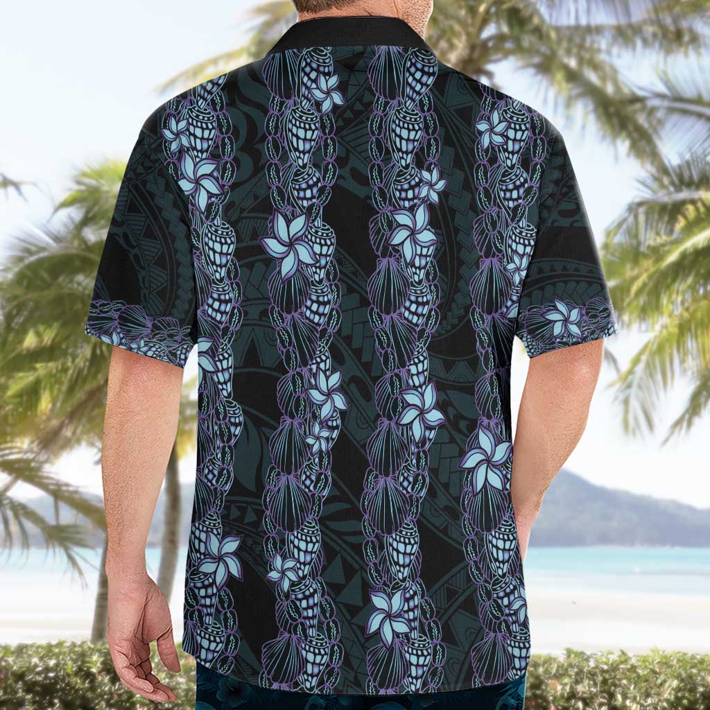 Purple Paradise Hawaii Shell Lei Hawaiian Shirt Hawaiian Sunrise Shell Hebrew Cone Plumeria - Polynesian Pride