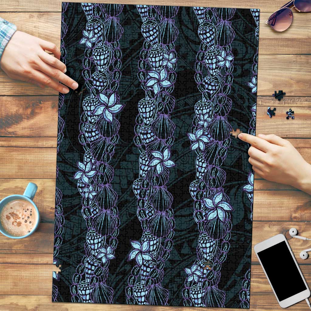 Purple Paradise Hawaii Shell Lei Puzzle Hawaiian Sunrise Shell Hebrew Cone Plumeria - Polynesian Pride