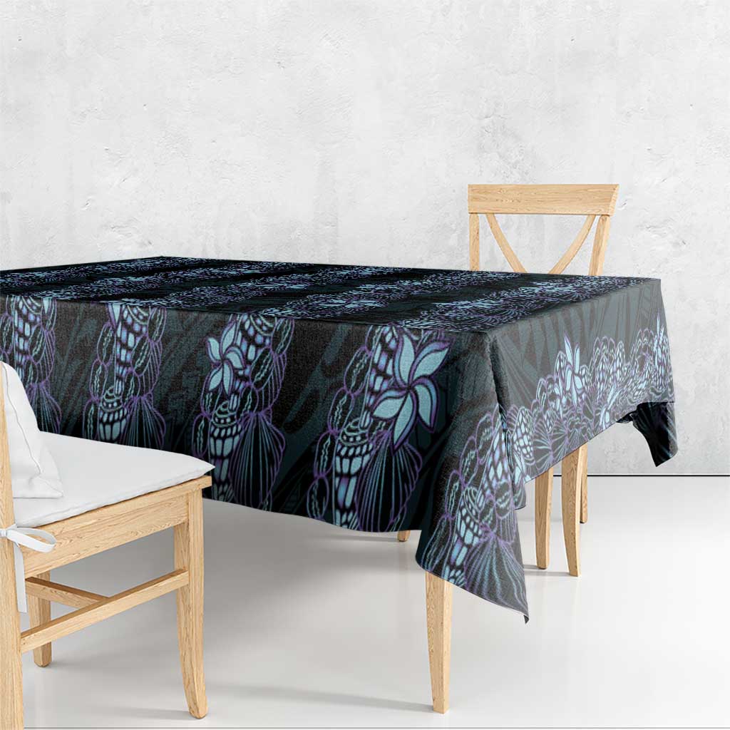 Purple Paradise Hawaii Shell Lei Tablecloth Hawaiian Sunrise Shell Hebrew Cone Plumeria - Polynesian Pride