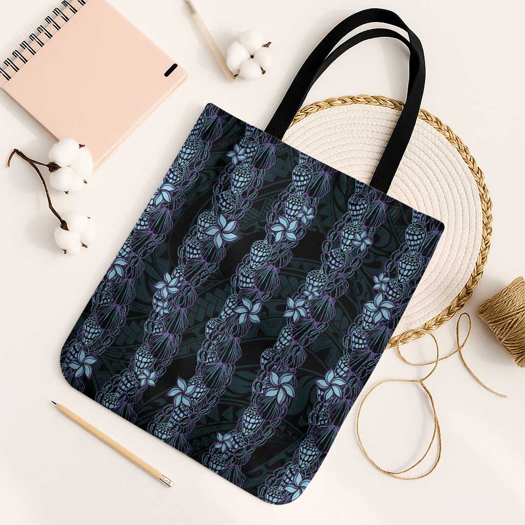Purple Paradise Hawaii Shell Lei Tote Bag Hawaiian Sunrise Shell Hebrew Cone Plumeria - Polynesian Pride