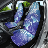 Polynesia Sea Turtle Car Seat Cover Happy Valentine Day Polynesian - Dark Cyan LT14 - Polynesian Pride