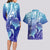 Polynesia Sea Turtle Couples Matching Long Sleeve Bodycon Dress and Hawaiian Shirt Happy Valentine Day Polynesian - Dark Cyan LT14 - Polynesian Pride