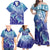 Polynesia Sea Turtle Family Matching Off Shoulder Maxi Dress and Hawaiian Shirt Happy Valentine Day Polynesian - Dark Cyan LT14 - Polynesian Pride