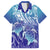 Polynesia Sea Turtle Family Matching Off Shoulder Maxi Dress and Hawaiian Shirt Happy Valentine Day Polynesian - Dark Cyan LT14 Dad's Shirt - Short Sleeve Dark Cyan - Polynesian Pride