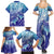 Polynesia Sea Turtle Family Matching Summer Maxi Dress and Hawaiian Shirt Happy Valentine Day Polynesian - Dark Cyan LT14 - Polynesian Pride