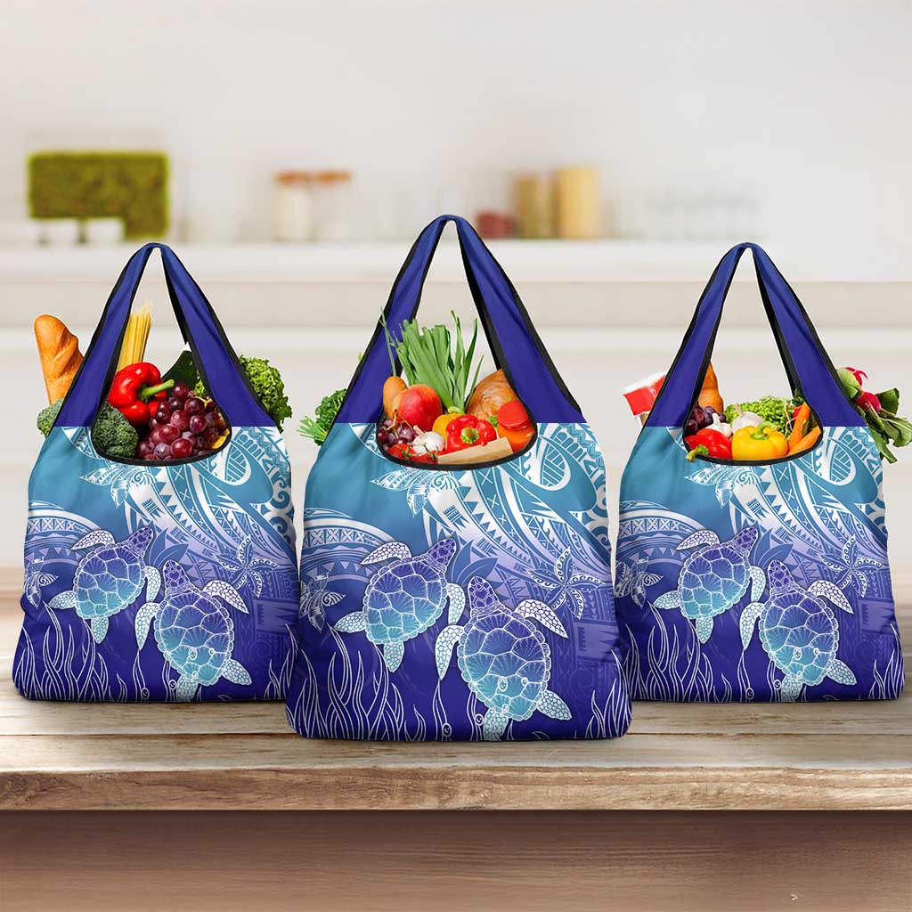 Polynesia Sea Turtle Grocery Bag Happy Valentine Day Polynesian - Dark Cyan LT14 3-pack One Size Dark Cyan - Polynesian Pride