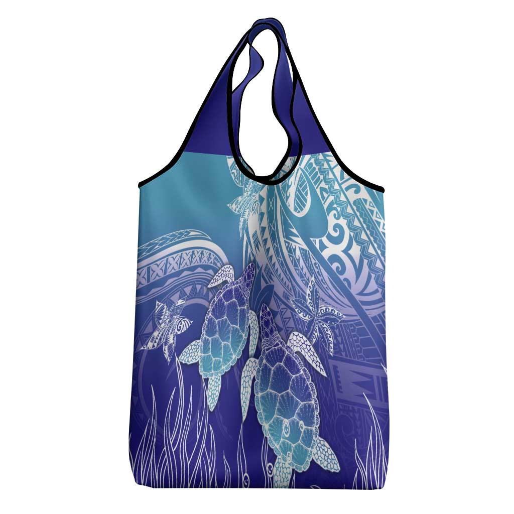 Polynesia Sea Turtle Grocery Bag Happy Valentine Day Polynesian - Dark Cyan LT14 - Polynesian Pride
