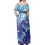 Polynesia Sea Turtle Off Shoulder Maxi Dress Happy Valentine Day Polynesian - Dark Cyan LT14 - Polynesian Pride