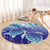 Polynesia Sea Turtle Round Carpet Happy Valentine Day Polynesian - Dark Cyan LT14 - Polynesian Pride