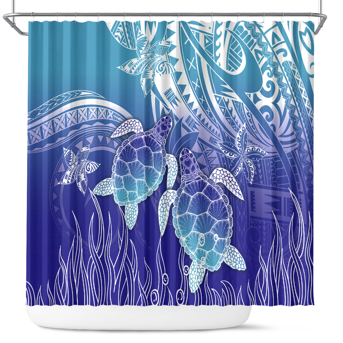 Polynesia Sea Turtle Shower Curtain Happy Valentine Day Polynesian - Dark Cyan LT14 Dark Cyan - Polynesian Pride