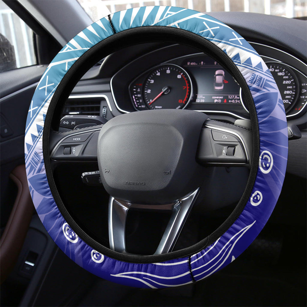 Polynesia Sea Turtle Steering Wheel Cover Happy Valentine Day Polynesian - Dark Cyan LT14 - Polynesian Pride
