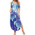 Polynesia Sea Turtle Summer Maxi Dress Happy Valentine Day Polynesian - Dark Cyan LT14 Women Dark Cyan - Polynesian Pride