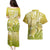 Polynesia Sea Turtle Couples Matching Puletasi Dress and Hawaiian Shirt Happy Valentine Day Polynesian - Gold LT14 - Polynesian Pride