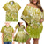 Polynesia Sea Turtle Family Matching Off Shoulder Short Dress and Hawaiian Shirt Happy Valentine Day Polynesian - Gold LT14 - Polynesian Pride