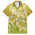 Polynesia Sea Turtle Family Matching Off Shoulder Short Dress and Hawaiian Shirt Happy Valentine Day Polynesian - Gold LT14 Dad's Shirt - Short Sleeve Gold - Polynesian Pride