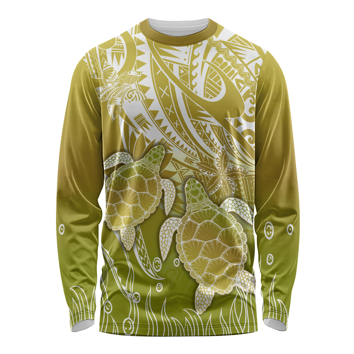 Polynesia Sea Turtle Long Sleeve Shirt Happy Valentine Day Polynesian - Gold LT14 Unisex Gold - Polynesian Pride