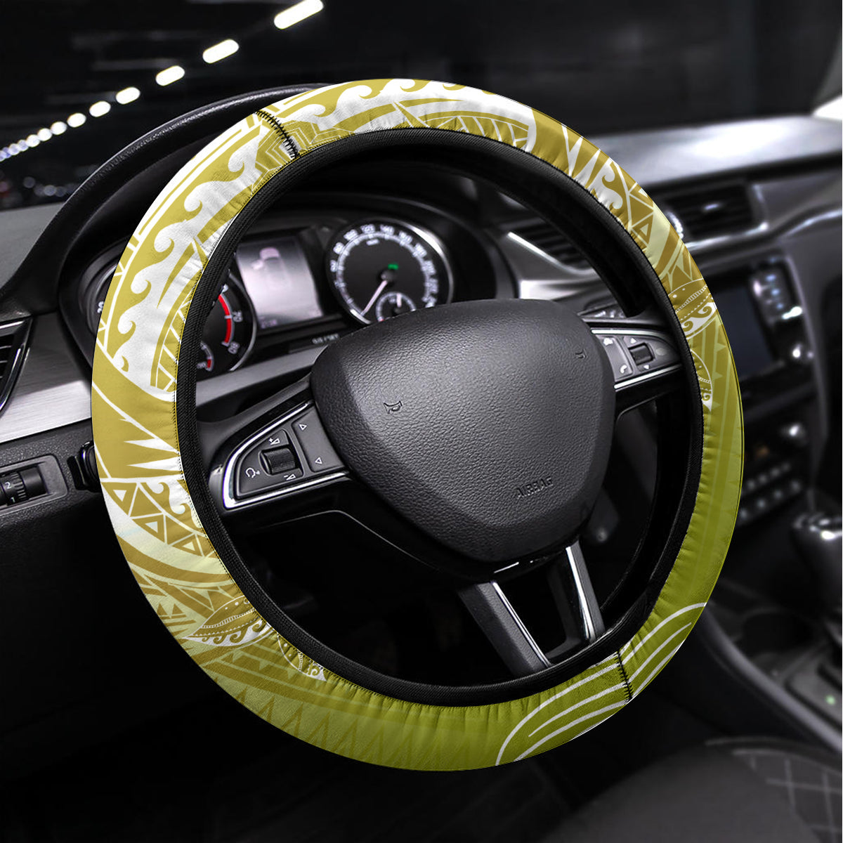 Polynesia Sea Turtle Steering Wheel Cover Happy Valentine Day Polynesian - Gold LT14 Universal Fit Gold - Polynesian Pride