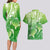 Polynesia Sea Turtle Couples Matching Long Sleeve Bodycon Dress and Hawaiian Shirt Happy Valentine Day Polynesian - Green LT14 - Polynesian Pride