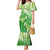 Polynesia Sea Turtle Family Matching Mermaid Dress and Hawaiian Shirt Happy Valentine Day Polynesian - Green LT14 Mom's Dress Green - Polynesian Pride