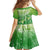 Polynesia Sea Turtle Family Matching Off Shoulder Long Sleeve Dress and Hawaiian Shirt Happy Valentine Day Polynesian - Green LT14 - Polynesian Pride